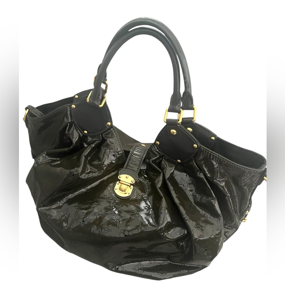 Authentic LOUIS VUITTON Surya Mahina XL Monogram Drk Olive/Grey Hobo Bag LTD ED.